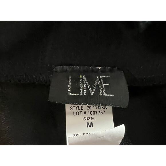 NWT LIME Black Pencil Skirt Women’s Size M Button High Waist Career Office - Picture 5 of 13